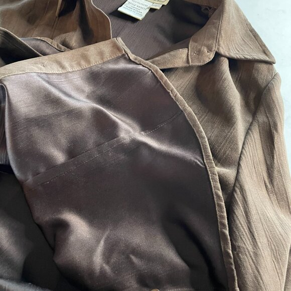 Fred David Suede Soft Blouse Fitted Classic - Picture 6 of 7